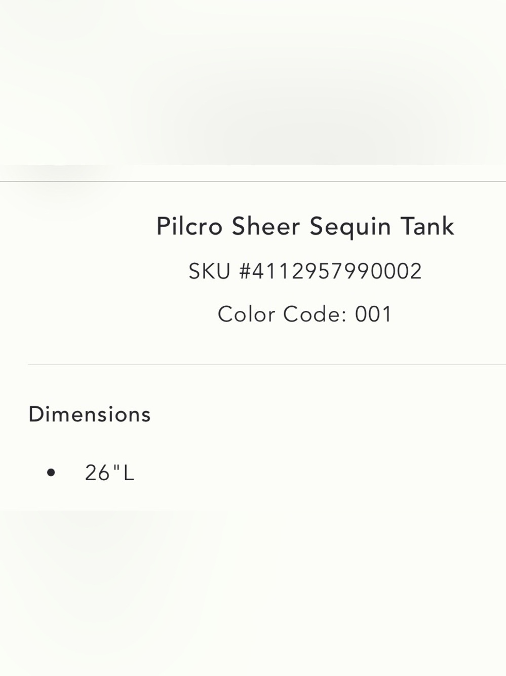 Pilcro Black Sheer Sequin Tank - Picture 4 of 4